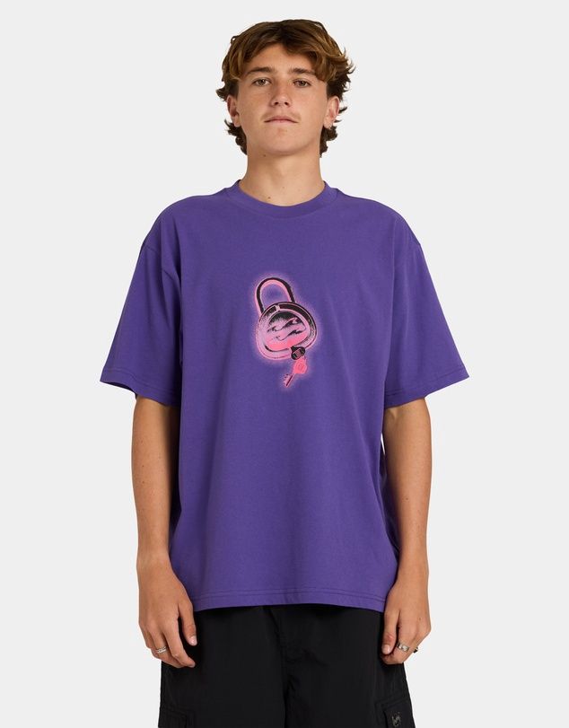 BILLABONG MENS SPEC LOCK SS TEE- PURPLE
