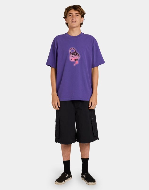 BILLABONG MENS SPEC LOCK SS TEE- PURPLE