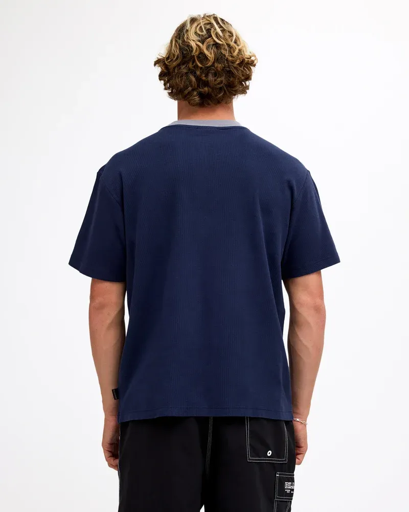 BILLABONG MENS SPEC RIBBED SS TEE - DUSTY NAVY