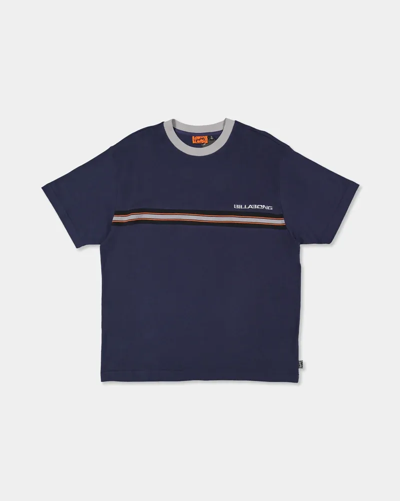 BILLABONG MENS SPEC RIBBED SS TEE - DUSTY NAVY