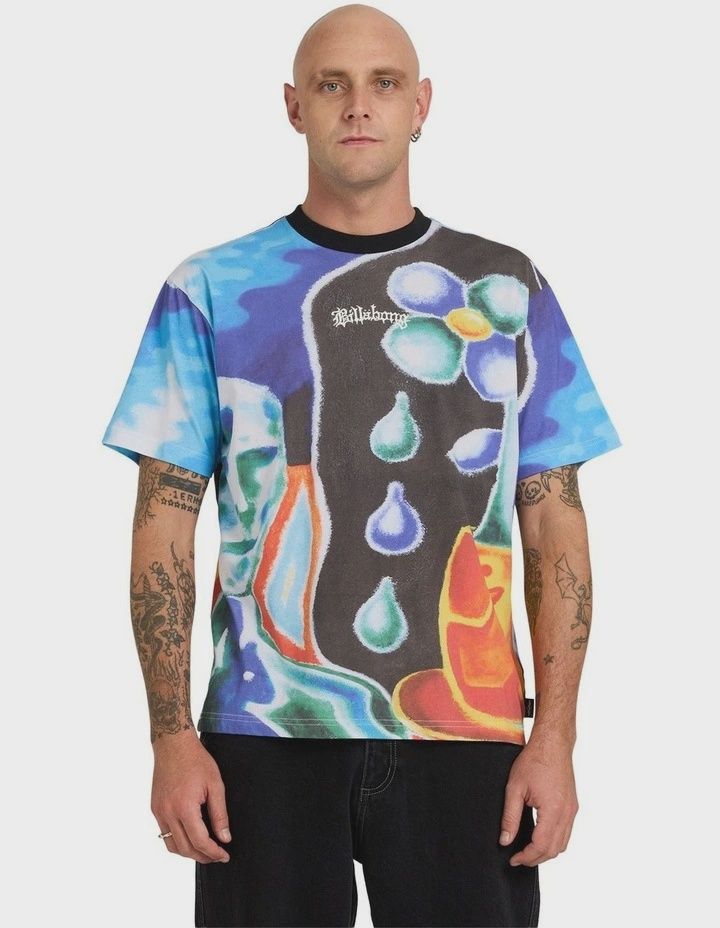 BILLABONG MENS CREED FLOWER SS TEE - MULTI