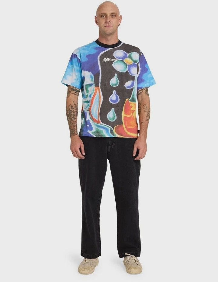 BILLABONG MENS CREED FLOWER SS TEE - MULTI