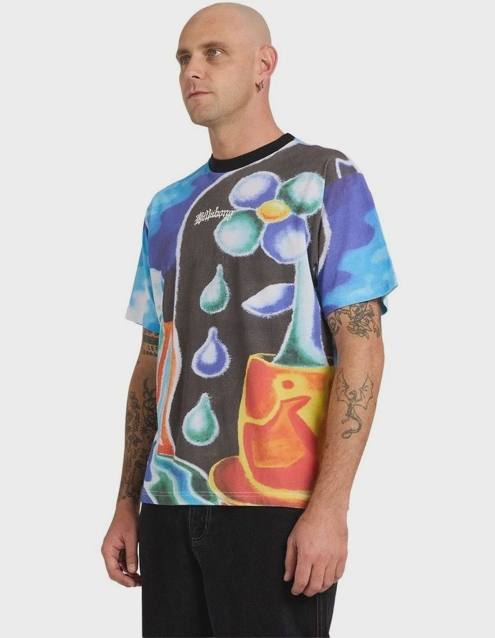 BILLABONG MENS CREED FLOWER SS TEE - MULTI