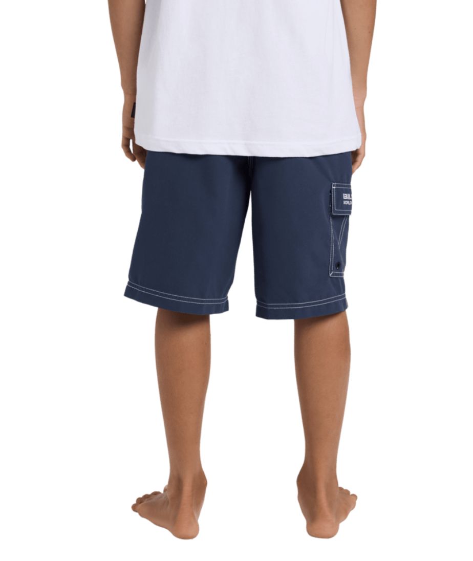 BILLABONG TEEN BOYS THROW ON BOARDSHORT - DUSTY INDIGO