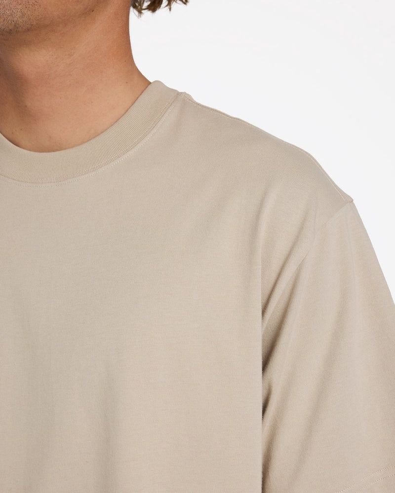 BILLABONG MENS PREMIUM WAVE WASH SS TEE - MUSHROOM
