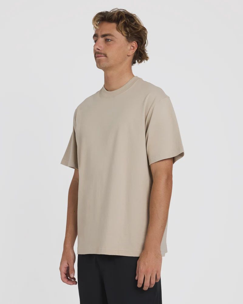BILLABONG MENS PREMIUM WAVE WASH SS TEE - MUSHROOM
