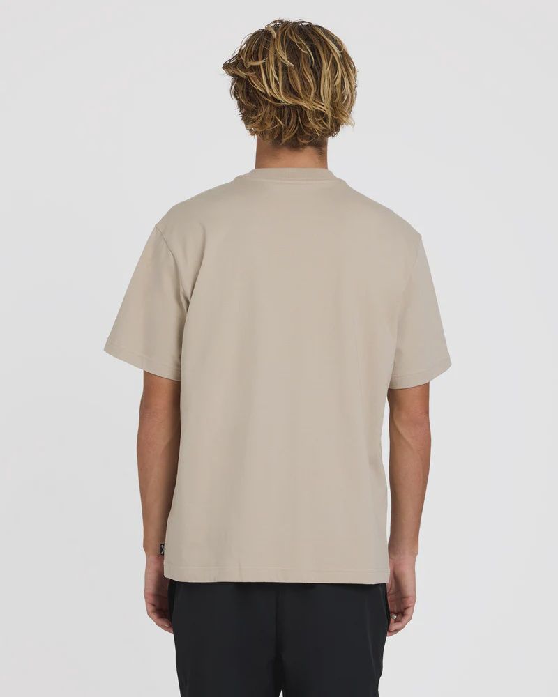 BILLABONG MENS PREMIUM WAVE WASH SS TEE - MUSHROOM