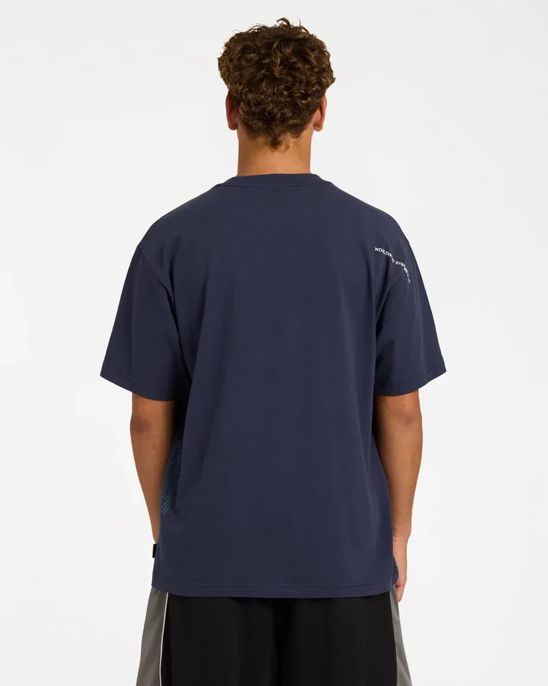 BILLABONG MENS SPEC INVERT SS TEE - DUSTY INDIGO