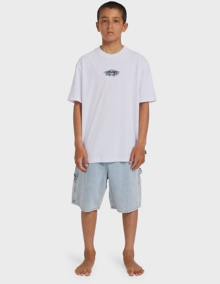 BILLABONG TEEN BOYS BAD DOG DENIM SHORT - WASHED INDIGO