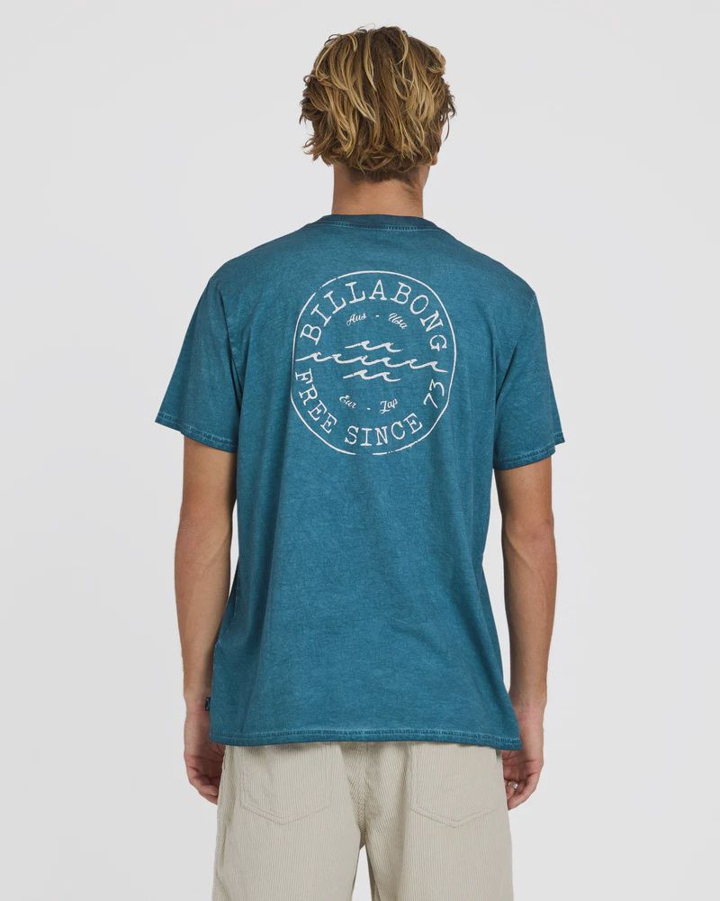 BILLABONG MENS BIG WAVE DAZ SS TEE - REAL TEAL
