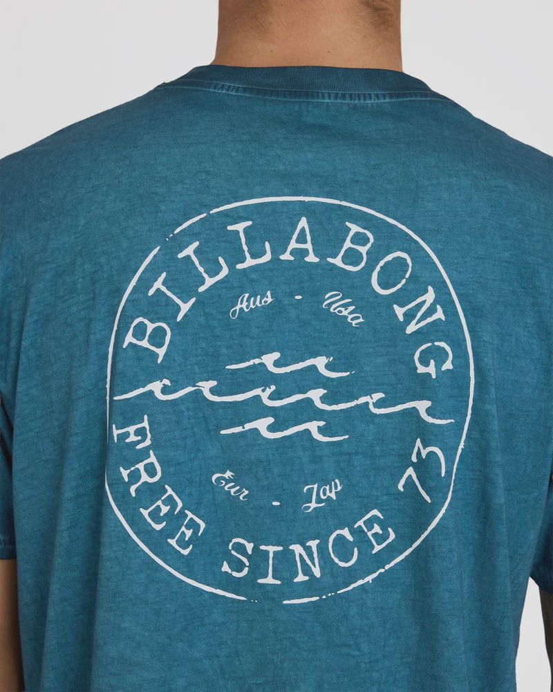 BILLABONG MENS BIG WAVE DAZ SS TEE - REAL TEAL