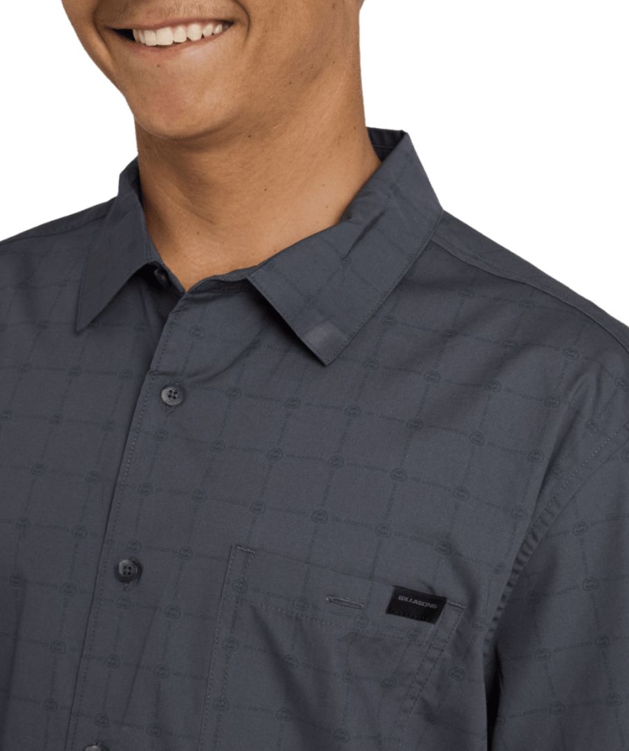 BILLABONG MENS SPEC MOGUL SS SHIRT - NAVY