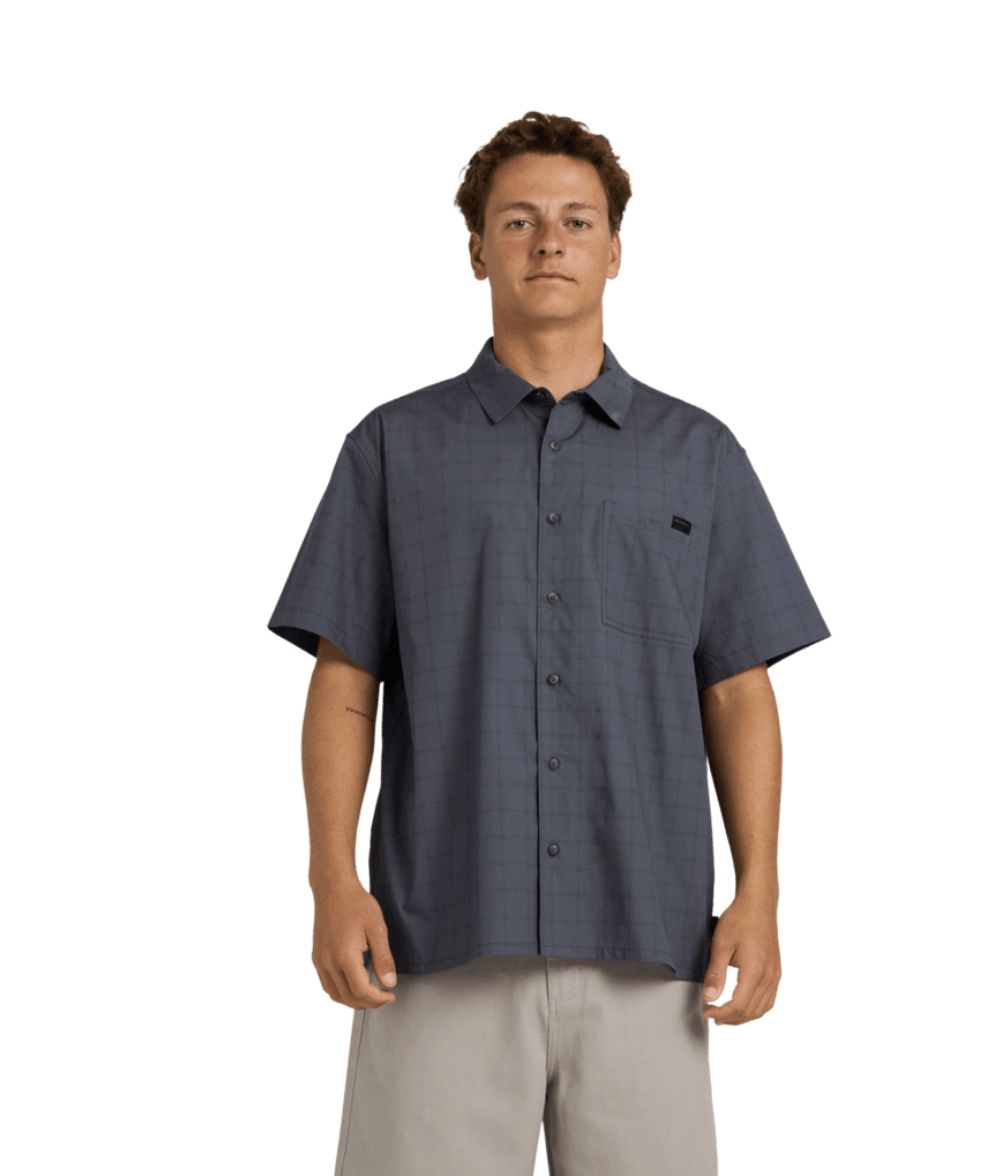 BILLABONG MENS SPEC MOGUL SS SHIRT - NAVY