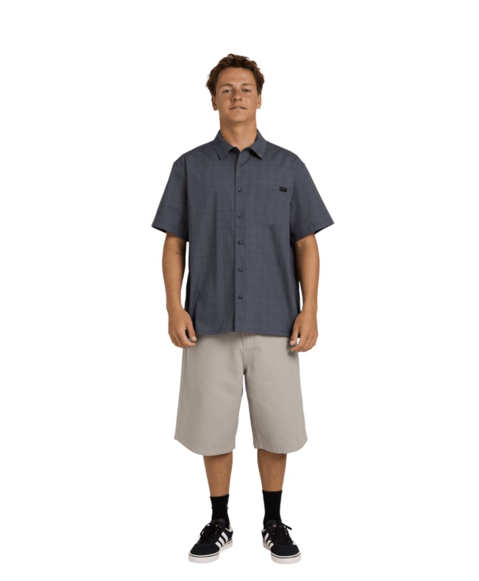 BILLABONG MENS SPEC MOGUL SS SHIRT - NAVY
