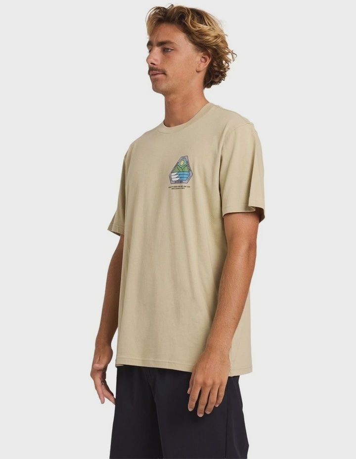BILLABONG MENS ROCKIES ADIV PREMIUM SS TEE - SAND KHAKI