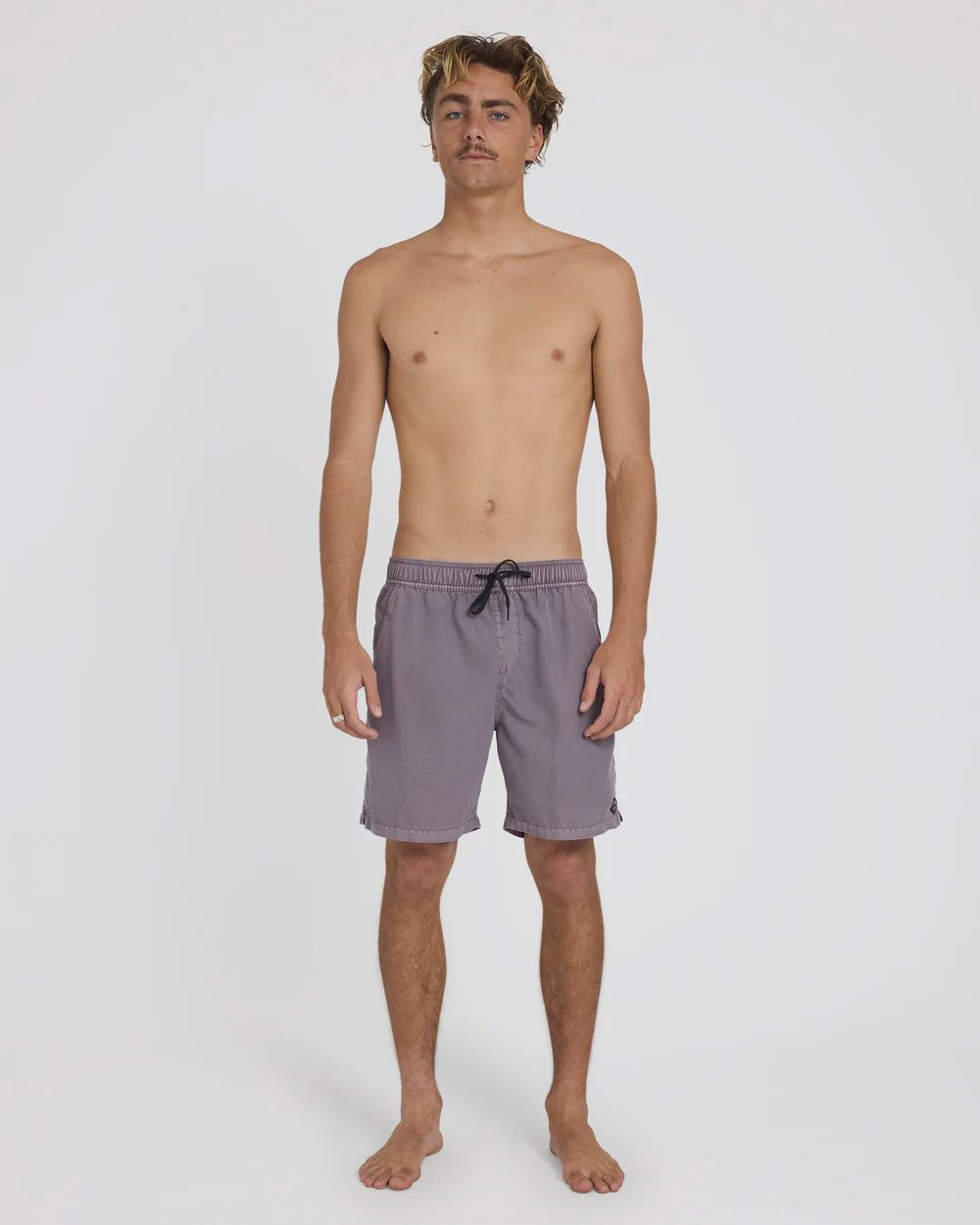 BILLABONG MENS ALL DAY OVERDYED LAYBACK SHORT - STEEL PURPLE