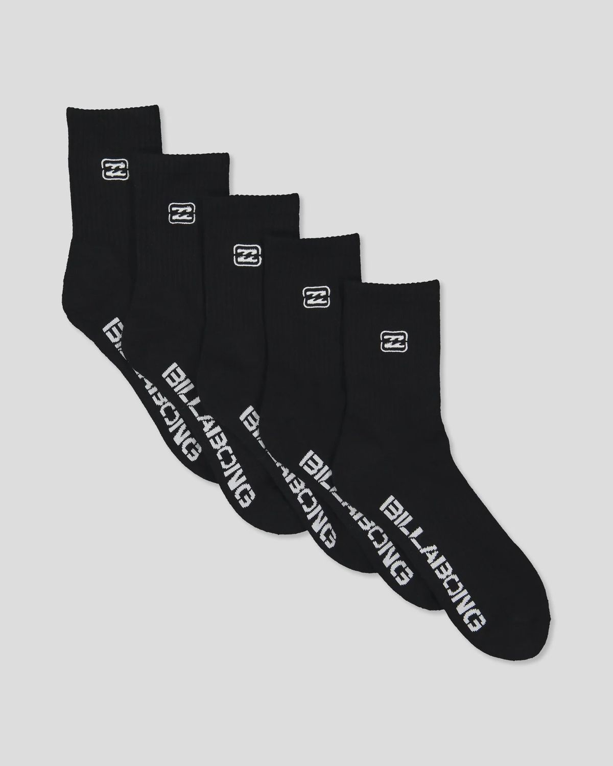 BILLABONG MENS SPORTS SOCK 5 PACK - BLACK