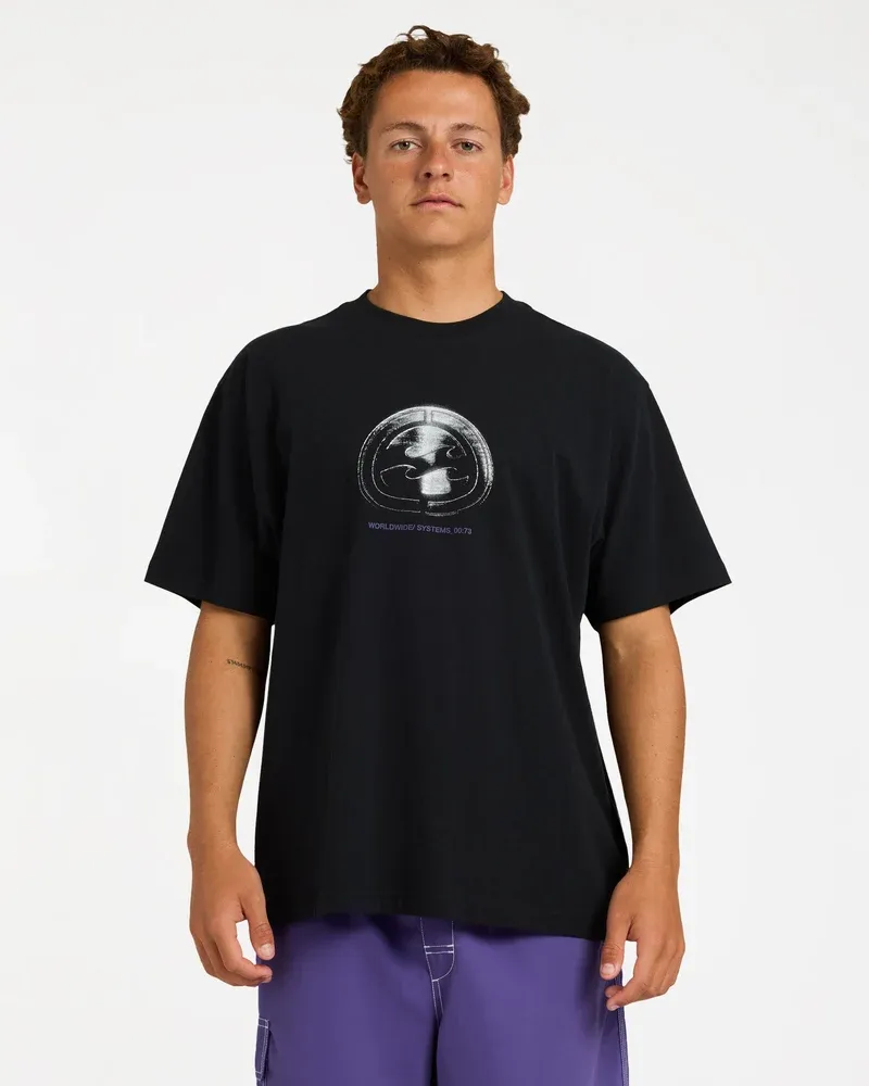 BILLABONG MENS SPEC METAL SS TEE - BLACK