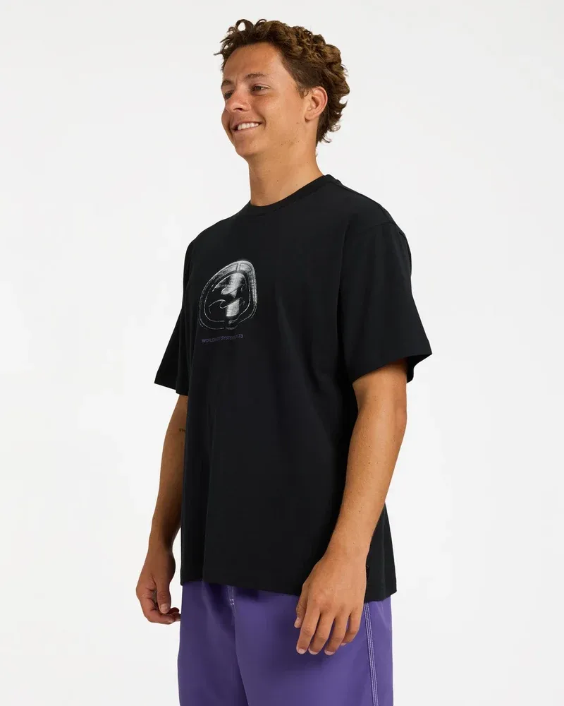 BILLABONG MENS SPEC METAL SS TEE - BLACK