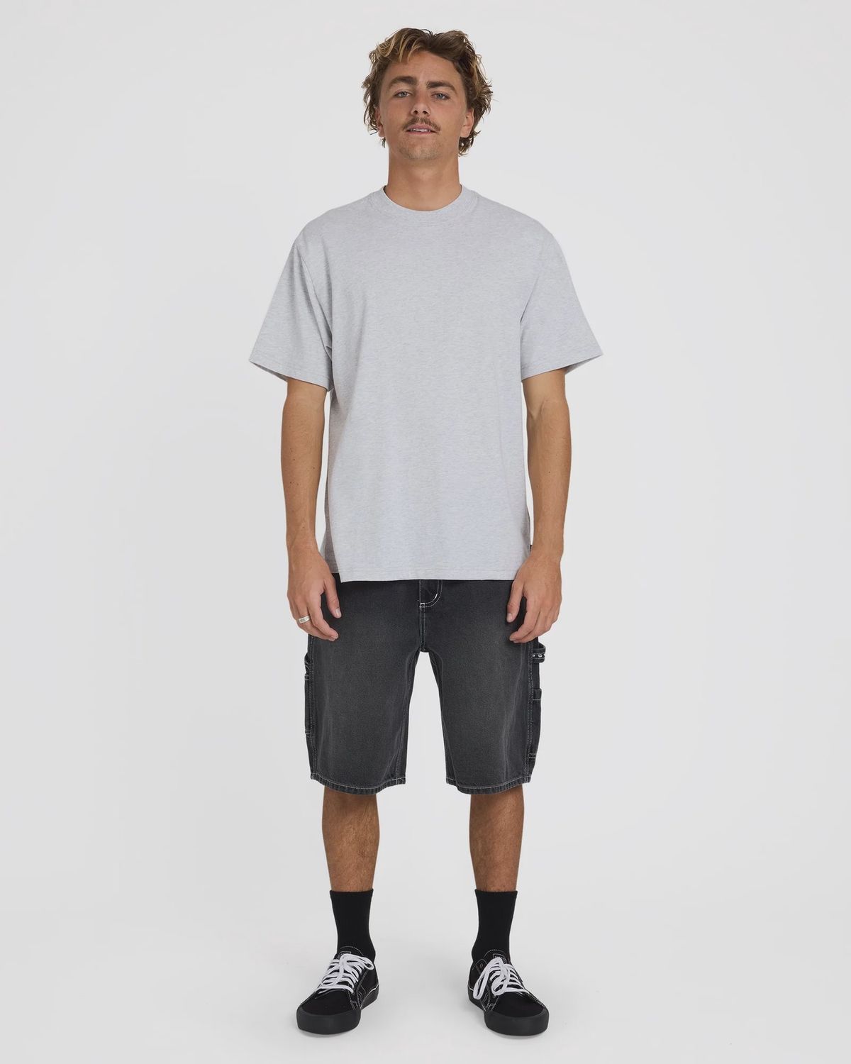 BILLABONG MENS PREMIUM WAVE WASH SS TEE - LIGHT GREY HEATHER