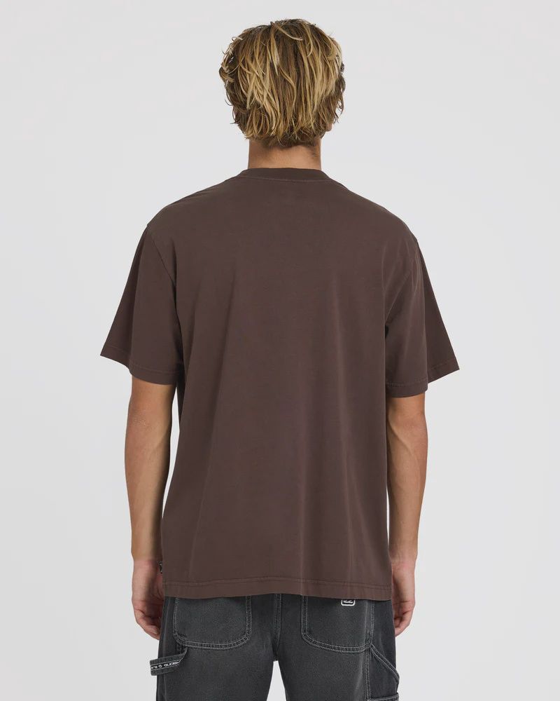 BILLABONG MENS PREMIUM WAVE WASH SS TEE - CHOCOLATE