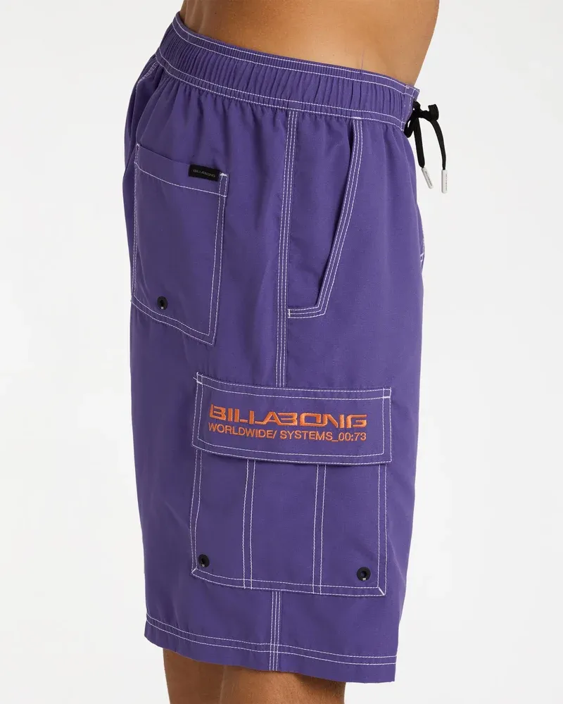 BILLABONG MENS THROW ON 22" BOARDSHORT - PURPLE