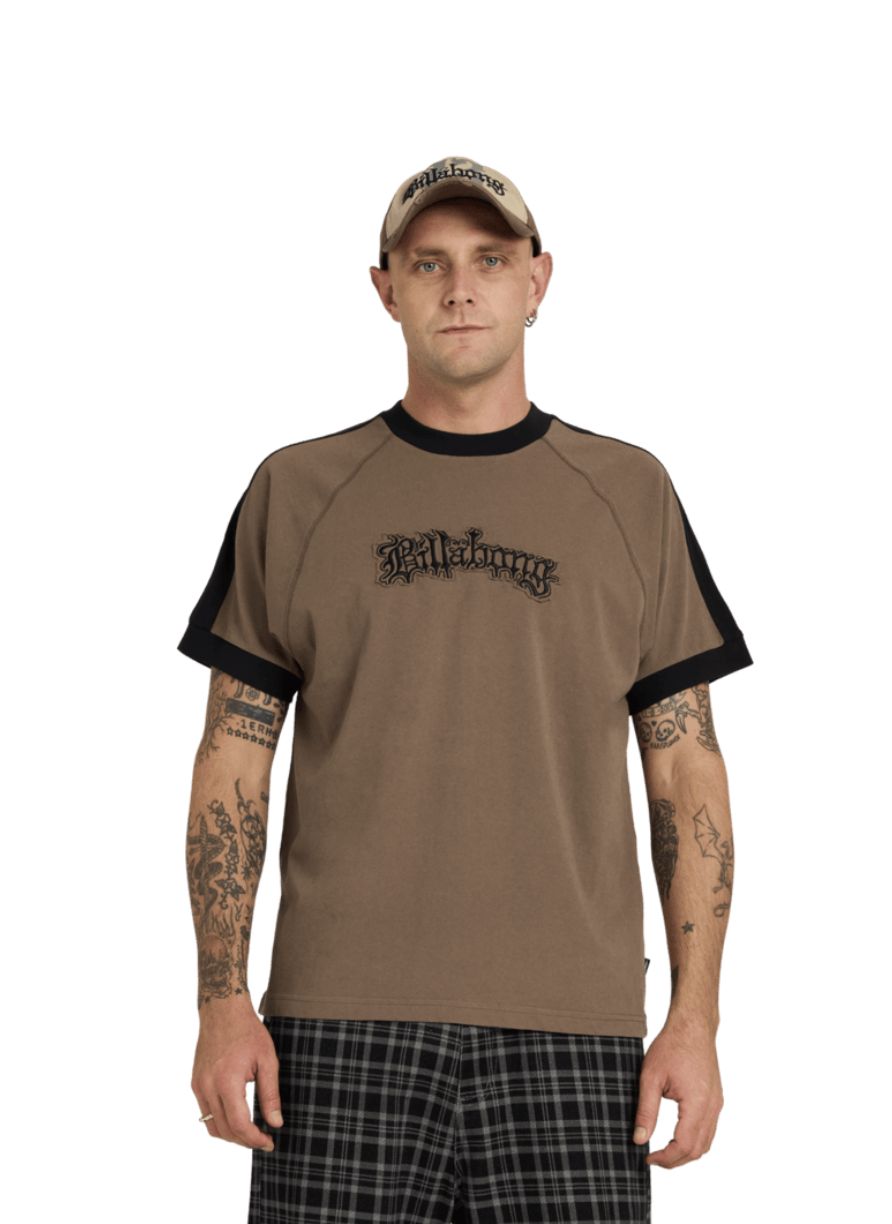 BILLABONG MENS CREED PANEL SS TEE - CAVA