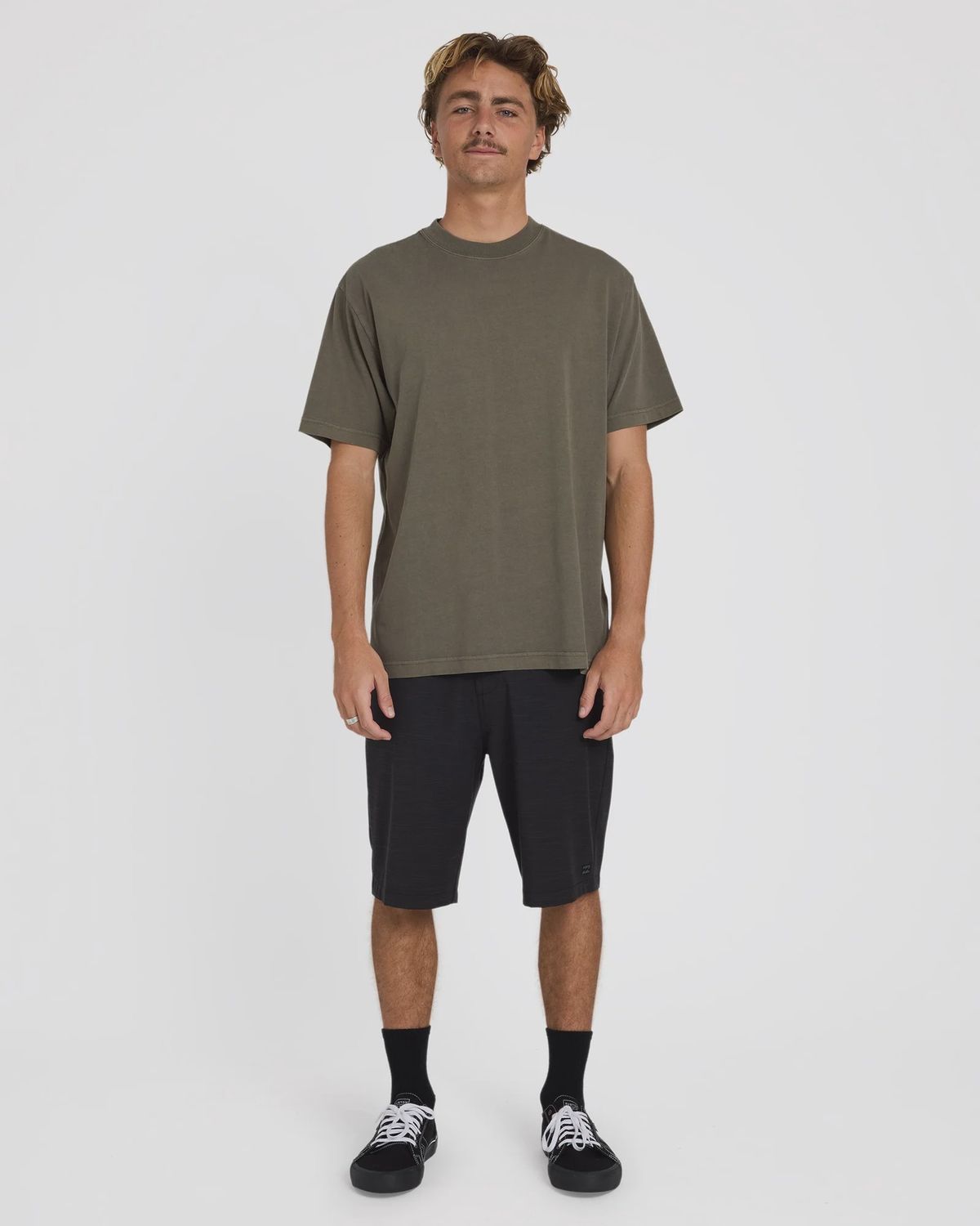 BILLABONG MENS PREMIUM WAVE WASH SS TEE - ARMY