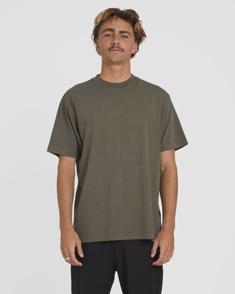 BILLABONG MENS PREMIUM WAVE WASH SS TEE - ARMY
