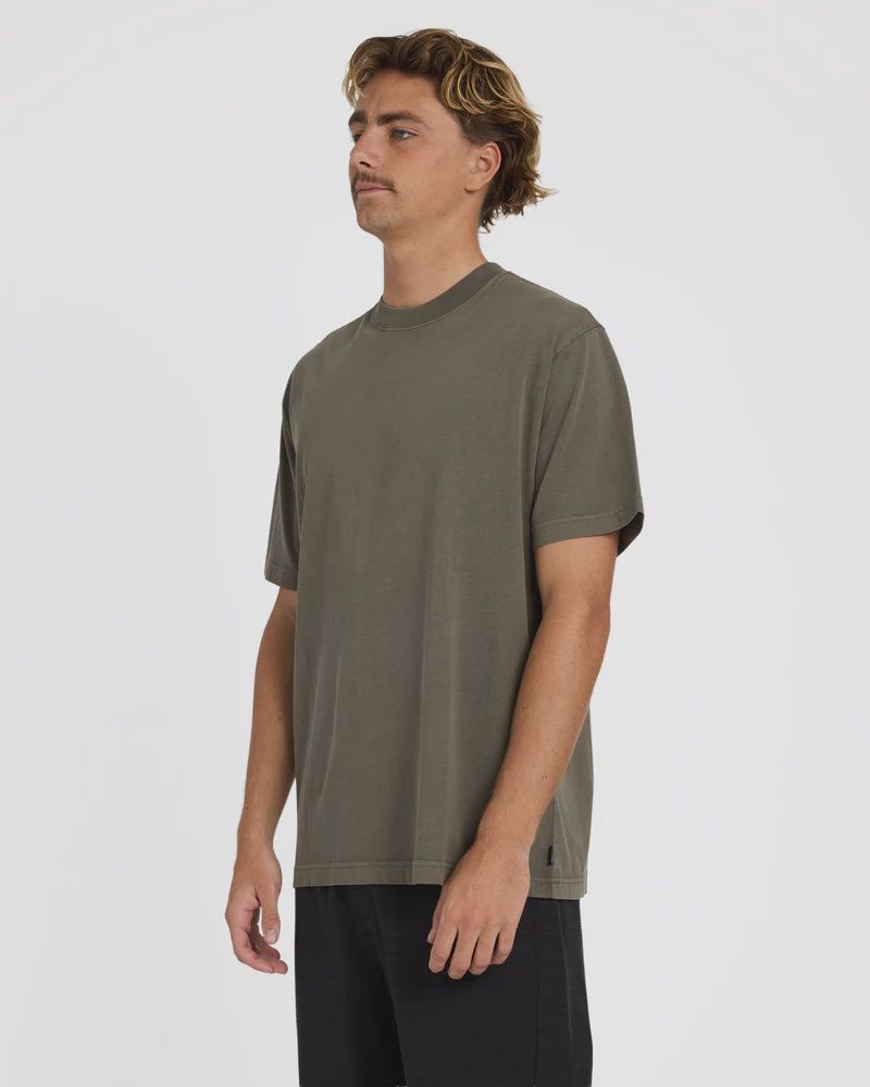 BILLABONG MENS PREMIUM WAVE WASH SS TEE - ARMY