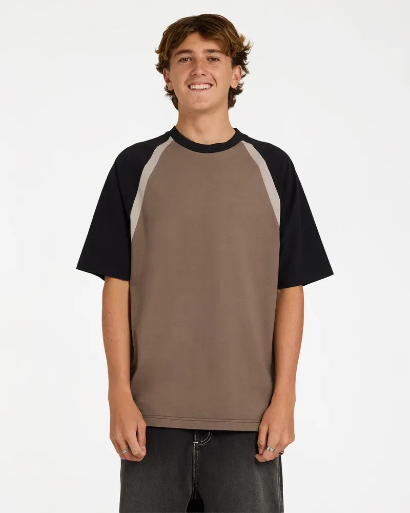 BILLABONG MENS SPEC FLUID SS TEE - GRAVEL