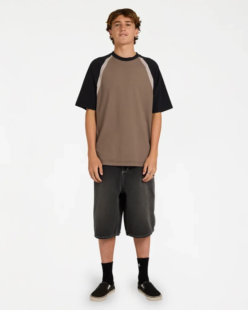 BILLABONG MENS SPEC FLUID SS TEE - GRAVEL