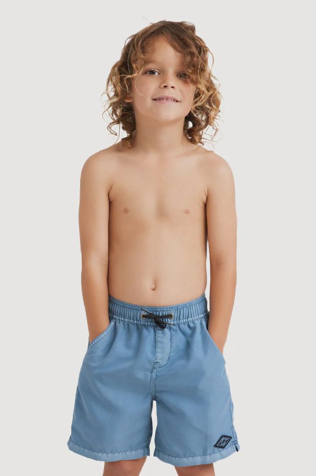 BILLABONG TODDLER BOYS ALL DAY OVERDYED LAYBACK SHORT - STEEL BLUE