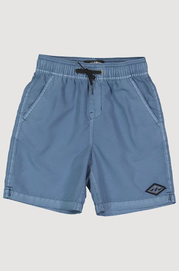 BILLABONG TODDLER BOYS ALL DAY OVERDYED LAYBACK SHORT - STEEL BLUE