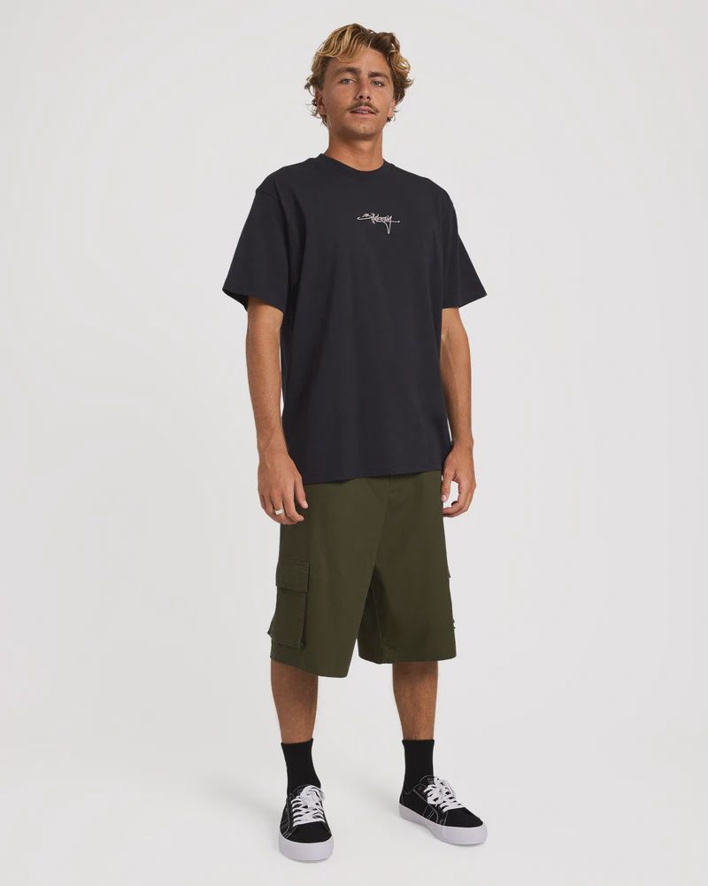BILLABONG MENS IDENTIFIED SS TEE - WASHED BLACK
