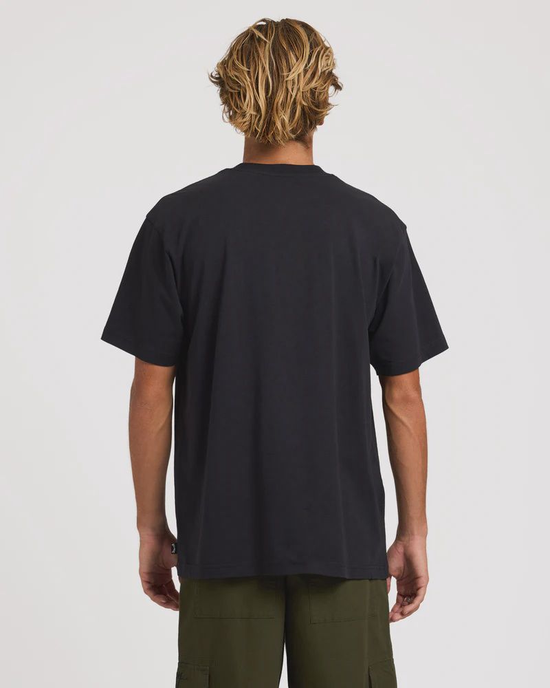 BILLABONG MENS IDENTIFIED SS TEE - WASHED BLACK