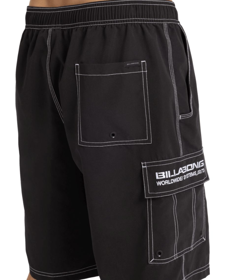 BILLABONG MENS THROW ON 22" BOARDSHORT - BLACK
