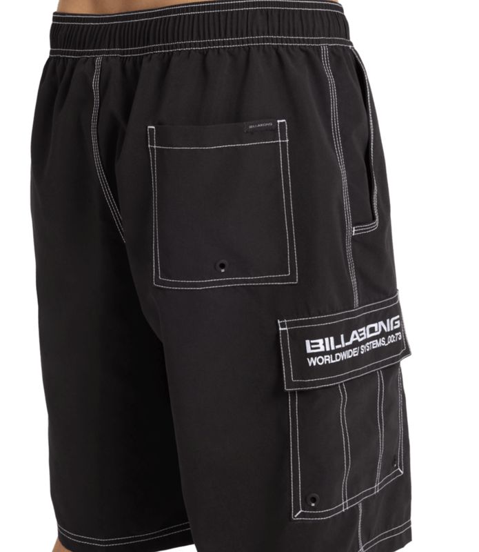 BILLABONG MENS THROW ON 22" BOARDSHORT - BLACK