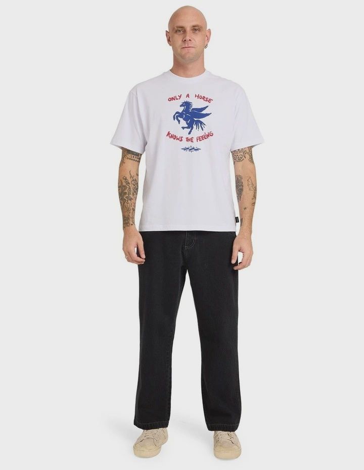 BILLABONG MENS CREED HORSE SS TEE - WHITE