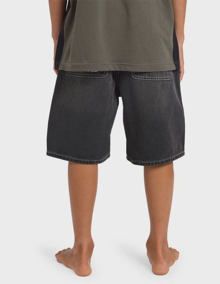 BILLABONG TEEN BOYS SPEC DENIM SHORT - BLACK