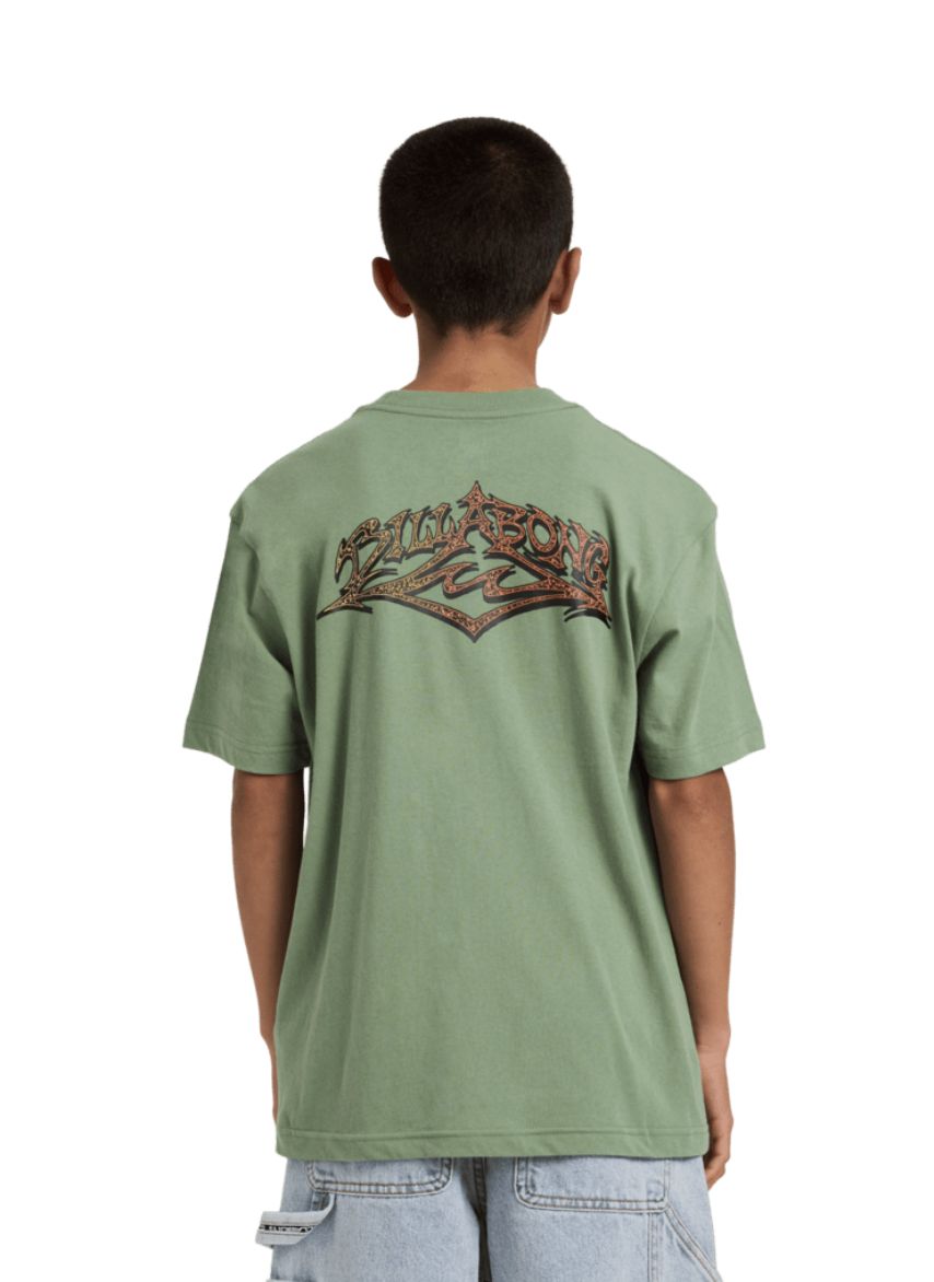 BILLABONG TEEN BOYS REVERSE SS TEE - HEDGE GREEN