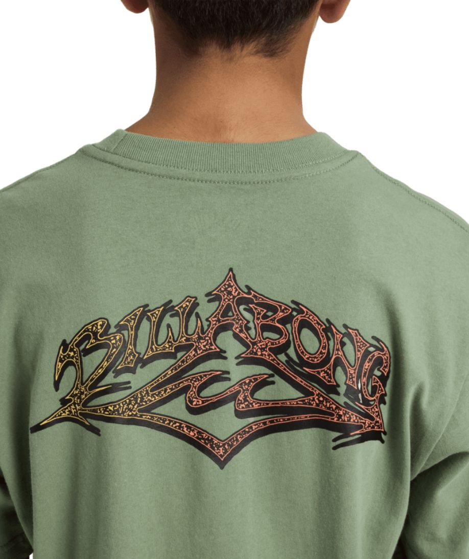 BILLABONG TEEN BOYS REVERSE SS TEE - HEDGE GREEN