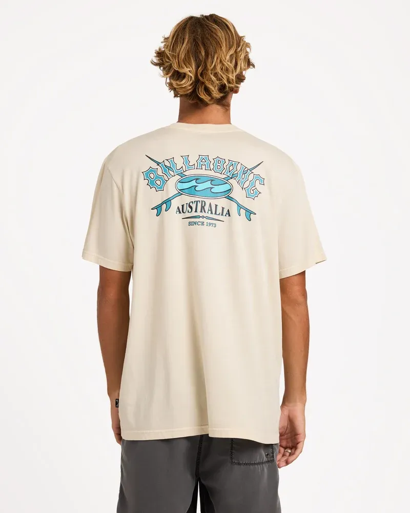BILLABONG MENS HERITAGE ARCH WW PREMIUM SS TEE - OAT