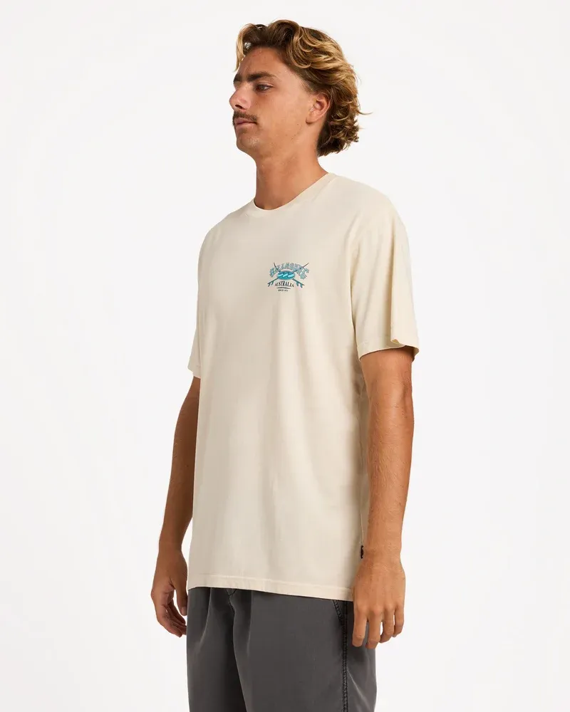 BILLABONG MENS HERITAGE ARCH WW PREMIUM SS TEE - OAT