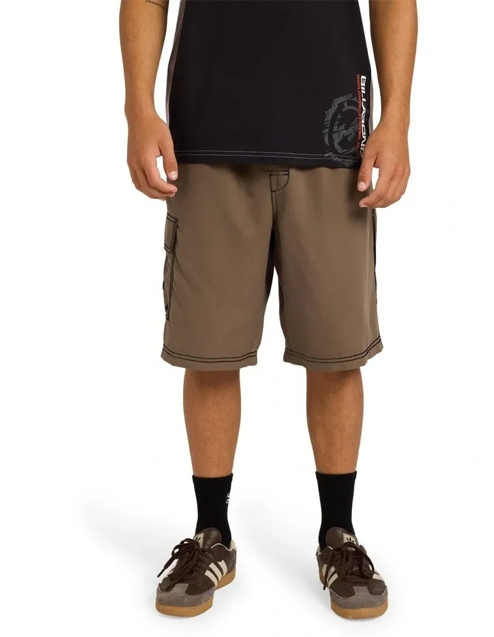 BILLABONG MENS THROW ON 22" BOARDSHORT - GRAVEL