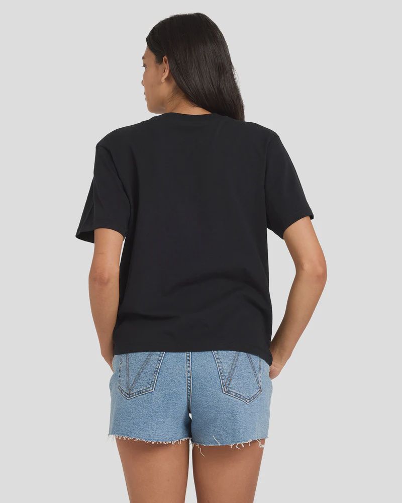 RVCA WOMENS RVCA SELECTS EASY SS TEE - RVCA BLACK