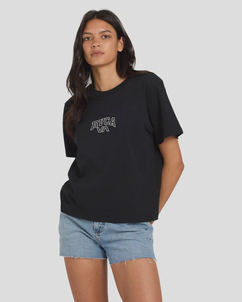 RVCA WOMENS RVCA SELECTS EASY SS TEE - RVCA BLACK