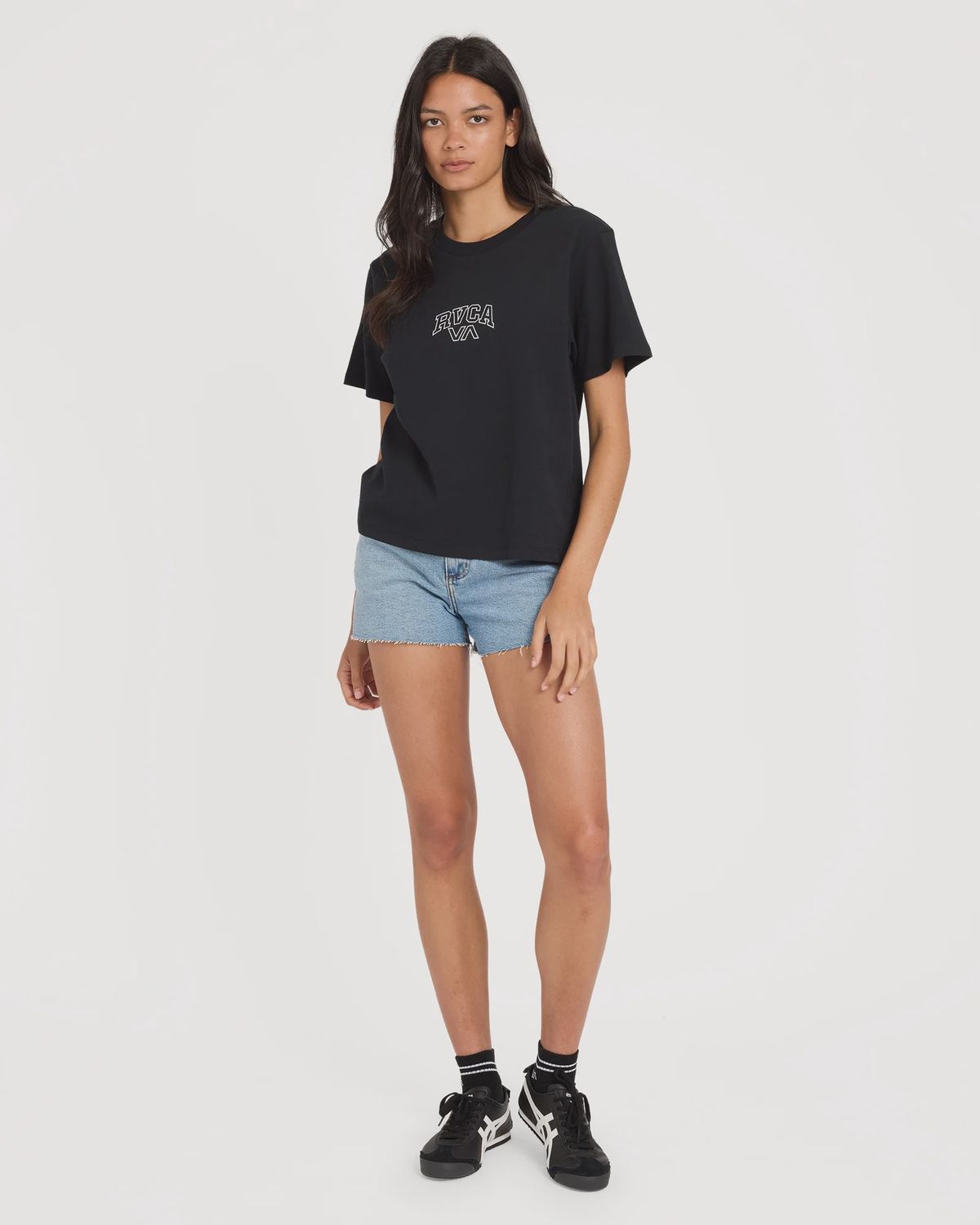 RVCA WOMENS RVCA SELECTS EASY SS TEE - RVCA BLACK