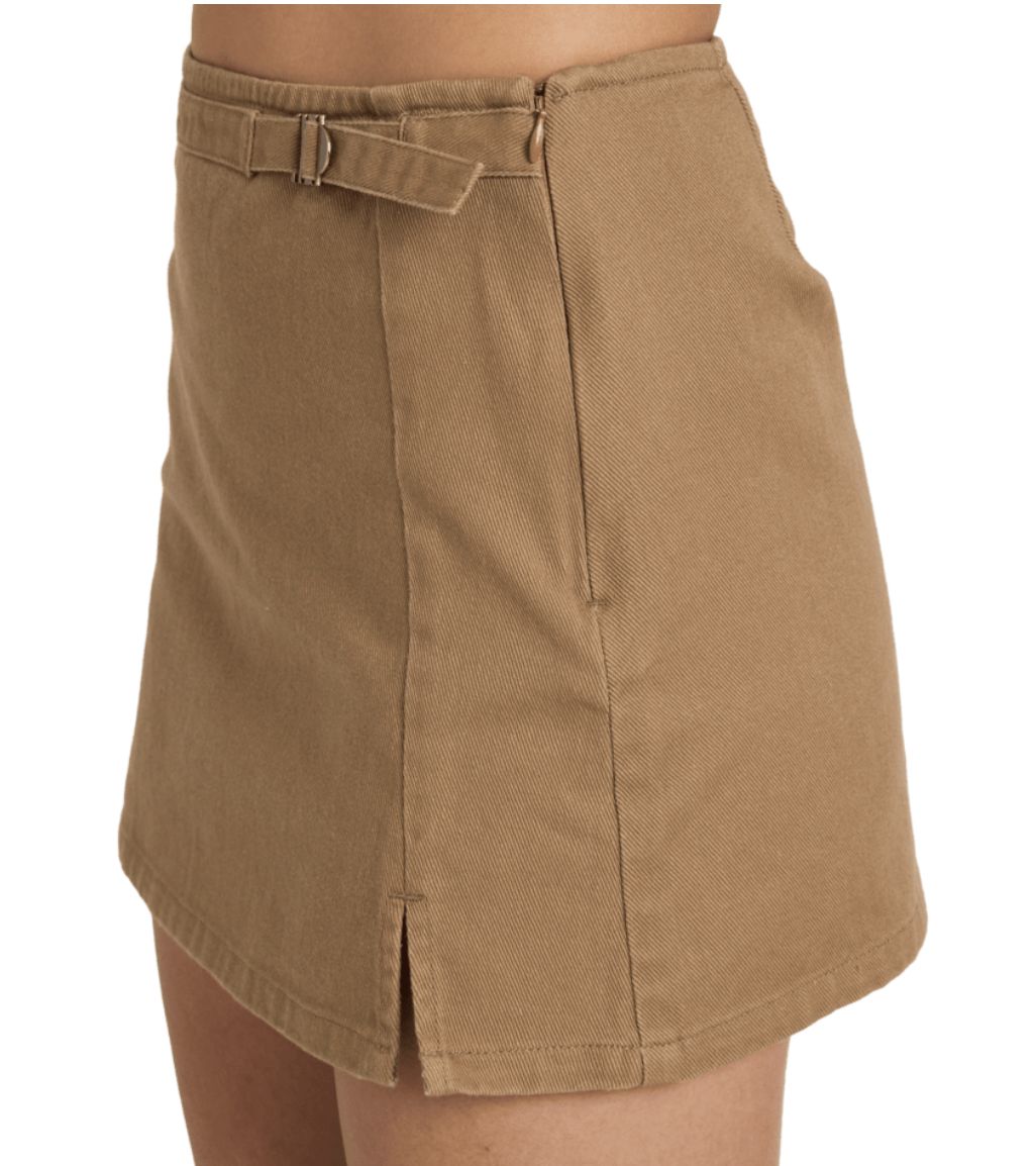 RVCA WOMENS REFORM SKIRT - COCOA