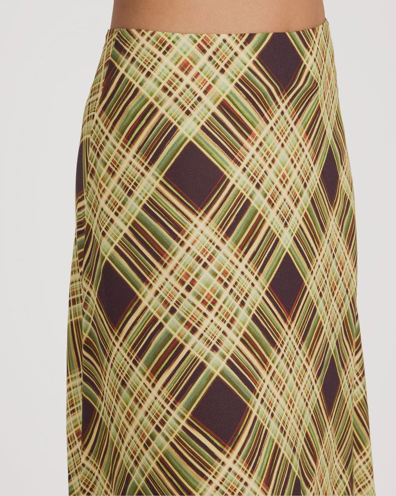 RVCA WOMENS ANNIKA MIDI SKIRT - CHOCOLATE